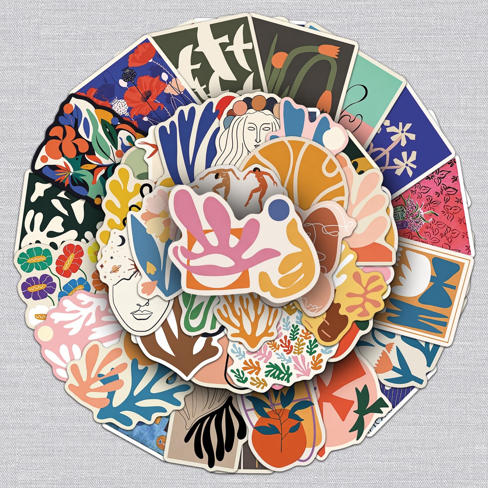 找相似50张致敬马蒂斯贴纸野兽派艺术家画作Henri Matisse防水水杯贴纸限时价¥3.05退货包运费金华雷晟商贸有限公司